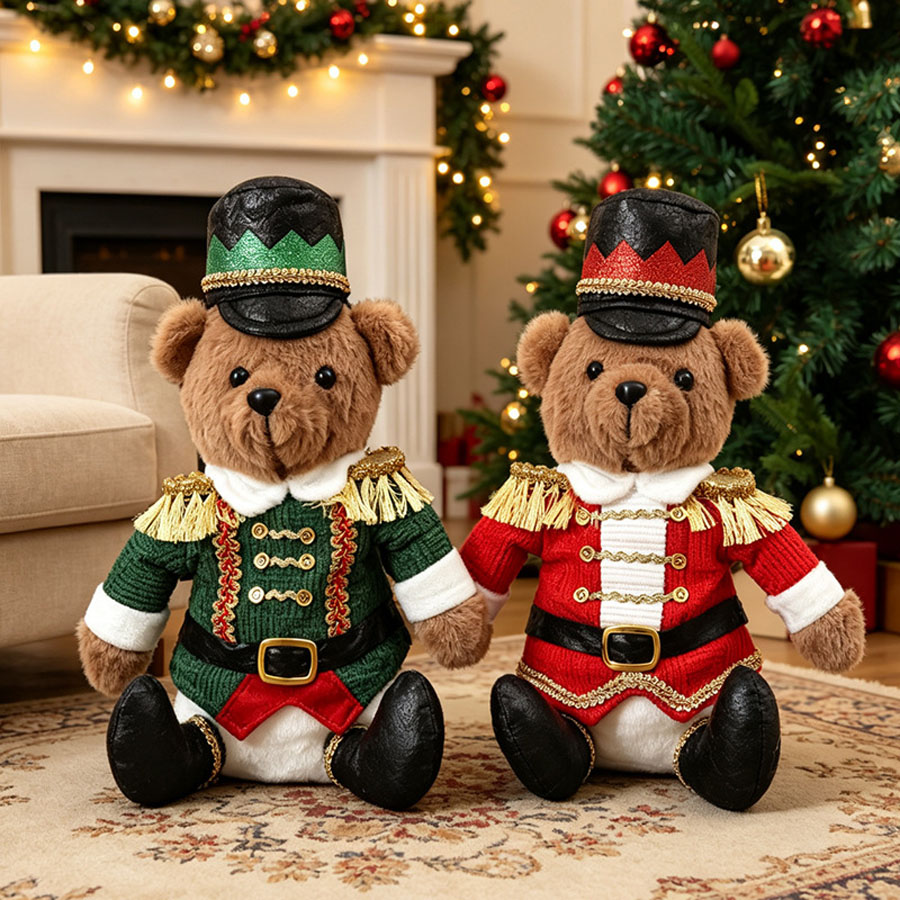 Nutcracker Figurine - Christmas Soldier Bear Doll Nutcracker Sitting